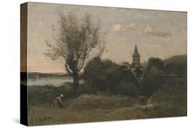 Ennery Near Auvers-Jean-Baptiste-Camille Corot-Stretched Canvas