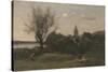 Ennery Near Auvers-Jean-Baptiste-Camille Corot-Stretched Canvas