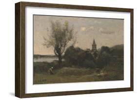 Ennery Near Auvers-Jean-Baptiste-Camille Corot-Framed Giclee Print