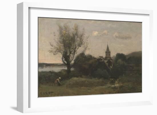 Ennery Near Auvers-Jean-Baptiste-Camille Corot-Framed Giclee Print