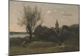 Ennery Near Auvers-Jean-Baptiste-Camille Corot-Mounted Giclee Print