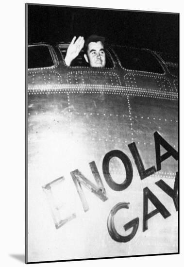 Enola Gay (Col. Paul Tibbets Waving from Cockpit) Archival Photo Poster-null-Mounted Poster