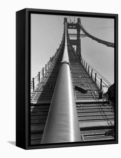 Enormous Cables that Supports a 6-Lane Highway, During Construction of Golden Gate Bridge-Peter Stackpole-Framed Stretched Canvas