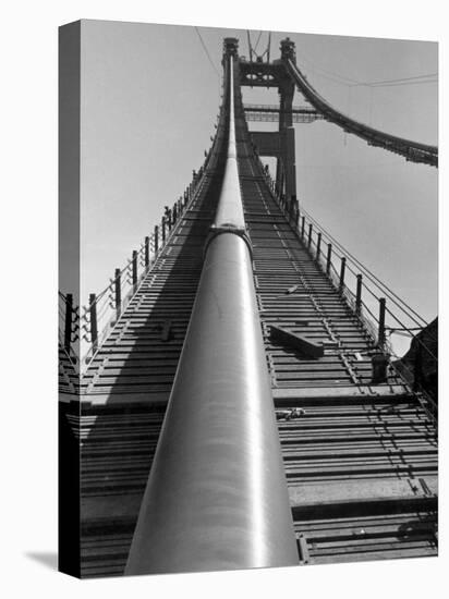 Enormous Cables that Supports a 6-Lane Highway, During Construction of Golden Gate Bridge-Peter Stackpole-Stretched Canvas