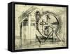Enormous Wheel Weapon-Leonardo da Vinci-Framed Stretched Canvas
