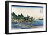 Enoshima in Sagami Province-Katsushika Hokusai-Framed Art Print