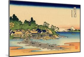 Enoshima in the Sagami Province, c.1830-Katsushika Hokusai-Mounted Giclee Print