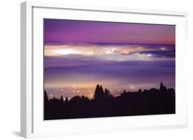 Enraptured in Fog, San Francisco Epic Cityscape Iconic Urban-Vincent James-Framed Photographic Print