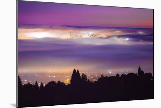 Enraptured in Fog, San Francisco Epic Cityscape Iconic Urban-Vincent James-Mounted Photographic Print