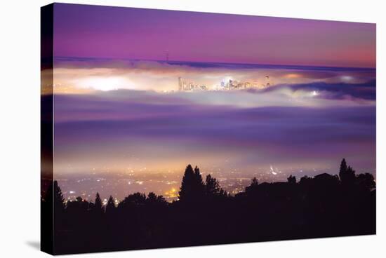 Enraptured in Fog, San Francisco Epic Cityscape Iconic Urban-Vincent James-Stretched Canvas
