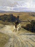 Droving Horses in the Roman Campagna (W/C on Paper)-Enrico Coleman-Giclee Print