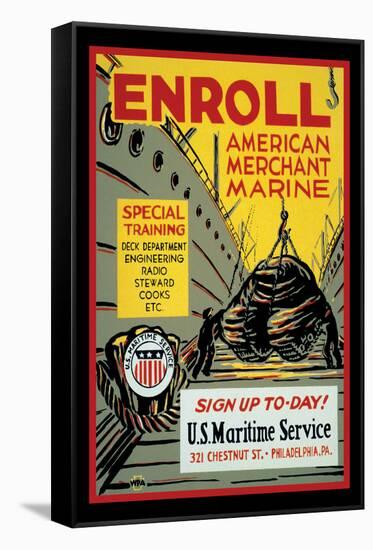 Enroll: American Merchant Marine, c.1941-Glenn Stuart Pearce-Framed Stretched Canvas