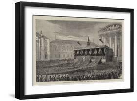 Enrolment of Volunteers at the Pantheon, Paris-null-Framed Premium Giclee Print