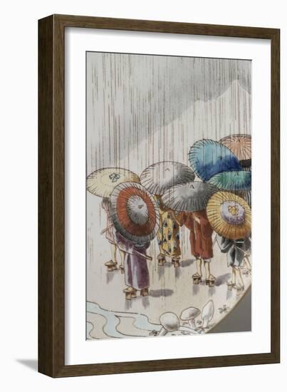 Ensemble de quatre assiettes à décor extrême-oriental-null-Framed Giclee Print