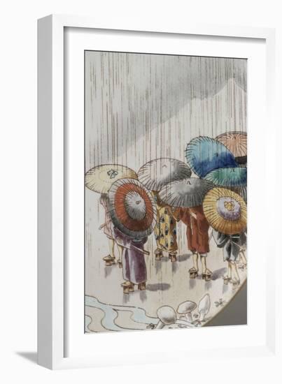 Ensemble de quatre assiettes à décor extrême-oriental-null-Framed Giclee Print