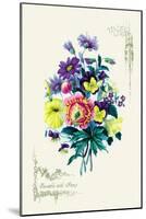 Ensemble with Pansy-null-Mounted Art Print