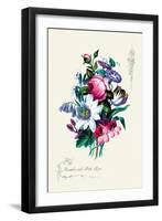 Ensemble with Pick Rose-null-Framed Art Print