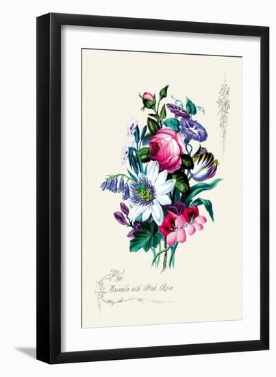 Ensemble with Pick Rose-null-Framed Art Print