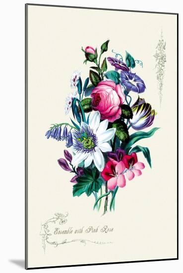 Ensemble with Pick Rose-null-Mounted Art Print