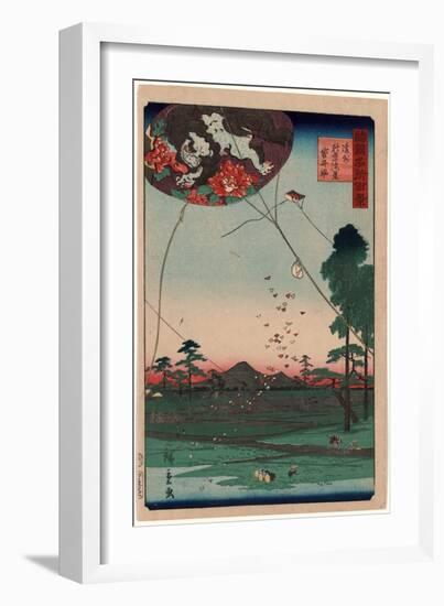 Enshu Akiba Enkei Fukuroi No Tako-Utagawa Hiroshige-Framed Giclee Print