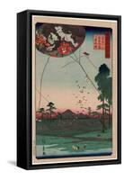 Enshu Akiba Enkei Fukuroi No Tako-Utagawa Hiroshige-Framed Stretched Canvas