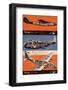 Ensign Air Liner and Empire Flying Boat-null-Framed Photographic Print