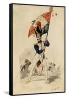 Ensign of the Grenadiers, French Imperial Guard, 1817-Eugene-Louis Lami-Framed Stretched Canvas