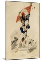 Ensign of the Grenadiers, French Imperial Guard, 1817-Eugene-Louis Lami-Mounted Giclee Print