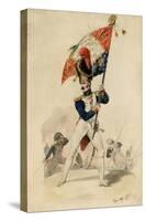Ensign of the Grenadiers, French Imperial Guard, 1817-Eugene-Louis Lami-Stretched Canvas