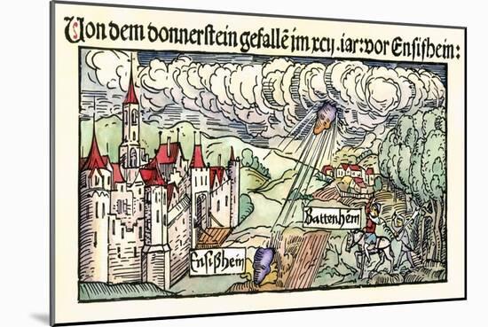 Ensisheim Meteor Fall, 1492-Detlev Van Ravenswaay-Mounted Photographic Print