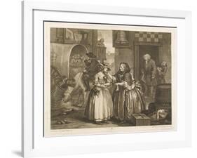 Ensnared by a Procuress-William Hogarth-Framed Art Print