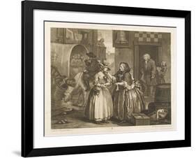 Ensnared by a Procuress-William Hogarth-Framed Art Print