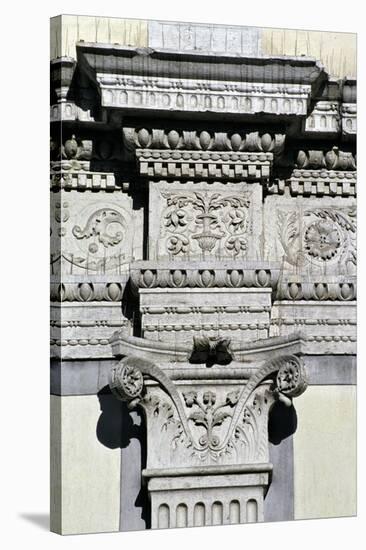 Entablature and Pilaster Capital from the Courtyard-null-Stretched Canvas