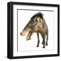 Entelodon, White Background-Stocktrek Images-Framed Art Print