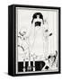 ' Enter Herodias '-Aubrey Beardsley-Framed Stretched Canvas