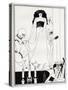 ' Enter Herodias '-Aubrey Beardsley-Stretched Canvas