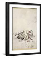 Enter Peasebottom, Cobweb, Moth, and Mustardseed-Arthur Rackham-Framed Giclee Print