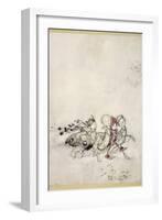 Enter Peasebottom, Cobweb, Moth, and Mustardseed-Arthur Rackham-Framed Giclee Print