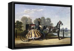 Entering a Coach in a Lakeside Park-Alfred Frank De Prades-Framed Stretched Canvas