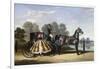 Entering a Coach in a Lakeside Park-Alfred Frank De Prades-Framed Premium Giclee Print