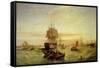 Entering Portsmouth Harbour-William Adolphus Knell-Framed Stretched Canvas