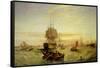 Entering Portsmouth Harbour-William Adolphus Knell-Framed Stretched Canvas