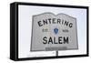 Entering Salem Road Sign, Massachusetts, Usa, 03.16.2014-Joseph Sohm-Framed Stretched Canvas