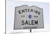Entering Salem Road Sign, Massachusetts, Usa, 03.16.2014-Joseph Sohm-Stretched Canvas