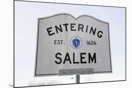 Entering Salem Road Sign, Massachusetts, Usa, 03.16.2014-Joseph Sohm-Mounted Photographic Print