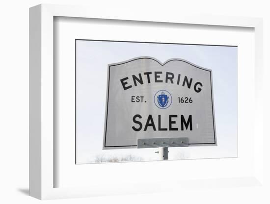 Entering Salem Road Sign, Massachusetts, Usa, 03.16.2014-Joseph Sohm-Framed Photographic Print