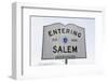 Entering Salem Road Sign, Massachusetts, Usa, 03.16.2014-Joseph Sohm-Framed Photographic Print