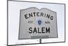 Entering Salem Road Sign, Massachusetts, Usa, 03.16.2014-Joseph Sohm-Mounted Photographic Print