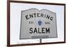 Entering Salem Road Sign, Massachusetts, Usa, 03.16.2014-Joseph Sohm-Framed Photographic Print