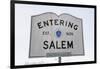 Entering Salem Road Sign, Massachusetts, Usa, 03.16.2014-Joseph Sohm-Framed Photographic Print